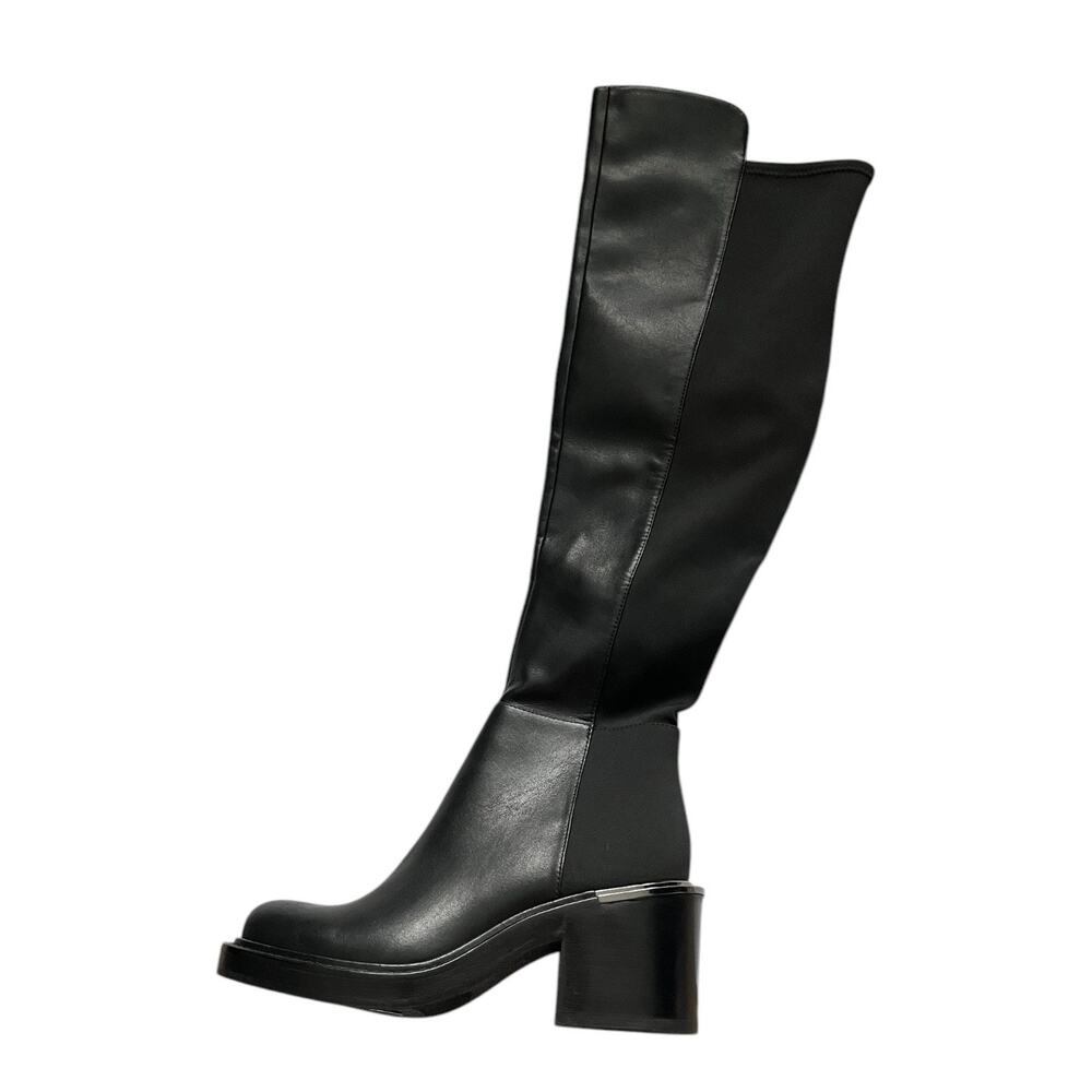 DKNY‎ NWOT Vegan Leather Dina Over-the- Knee Zip Dress Boots